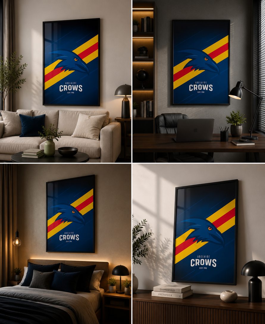 Adelaide Crows Minimalist Wall Art Poster