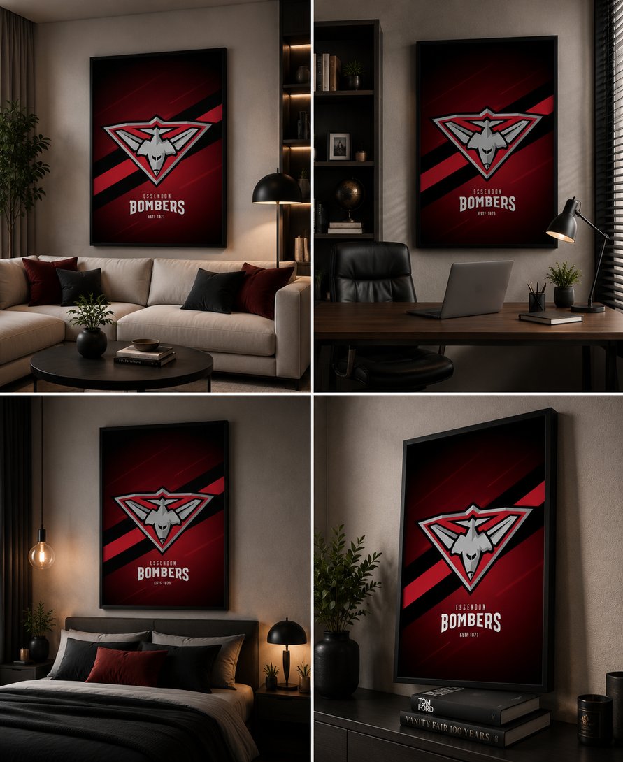 Essendon Bombers AFL Modern Wall Art