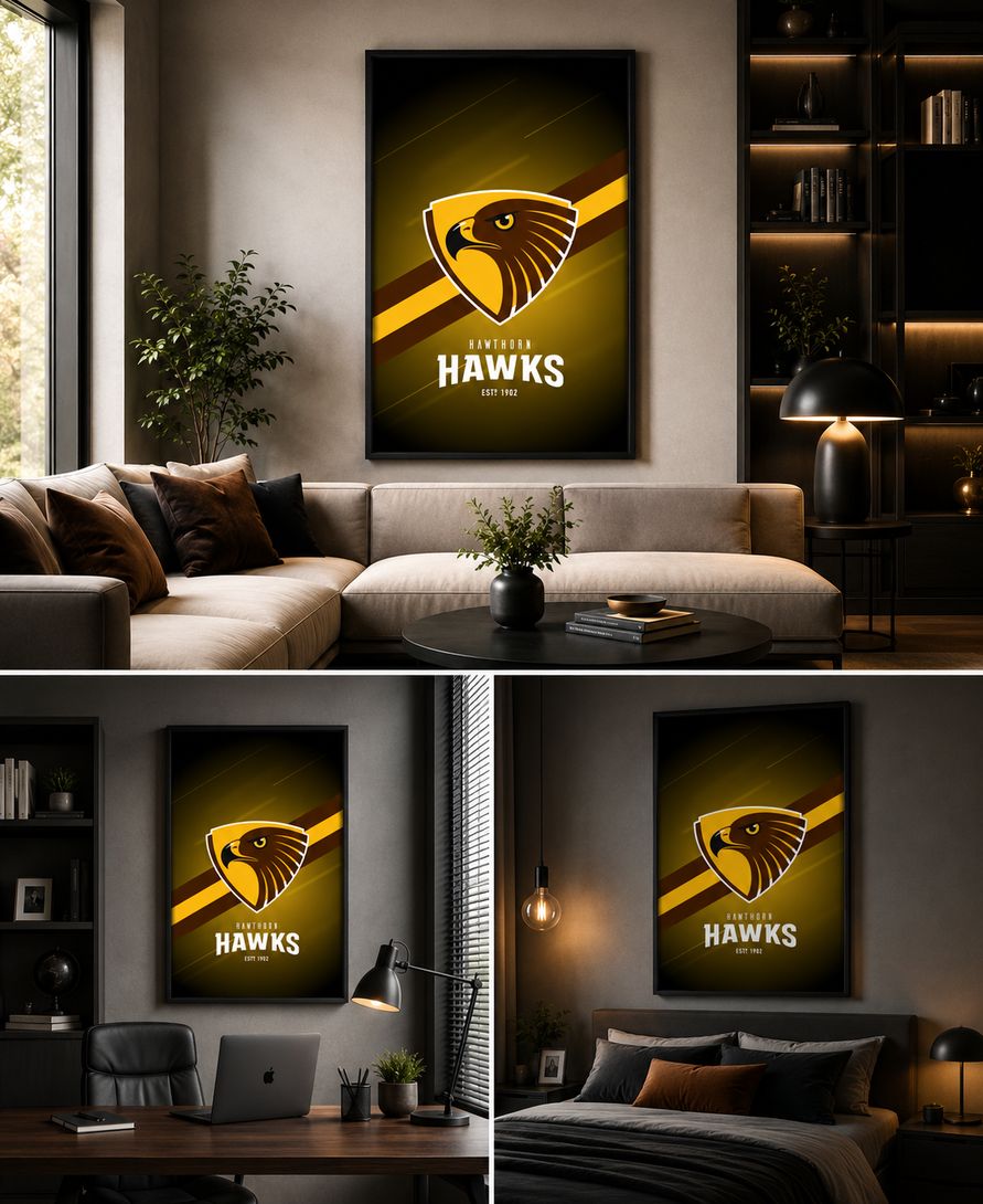 Hawthorn Hawks AFL Club Poster