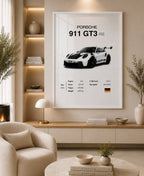 White Porsche 911 GT3 RS 2023 With Specs