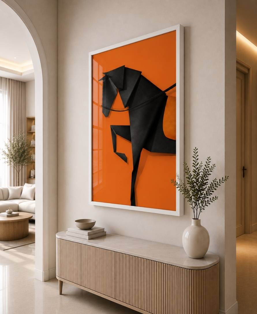 The Black Stallion – Modern Horse Wall Art