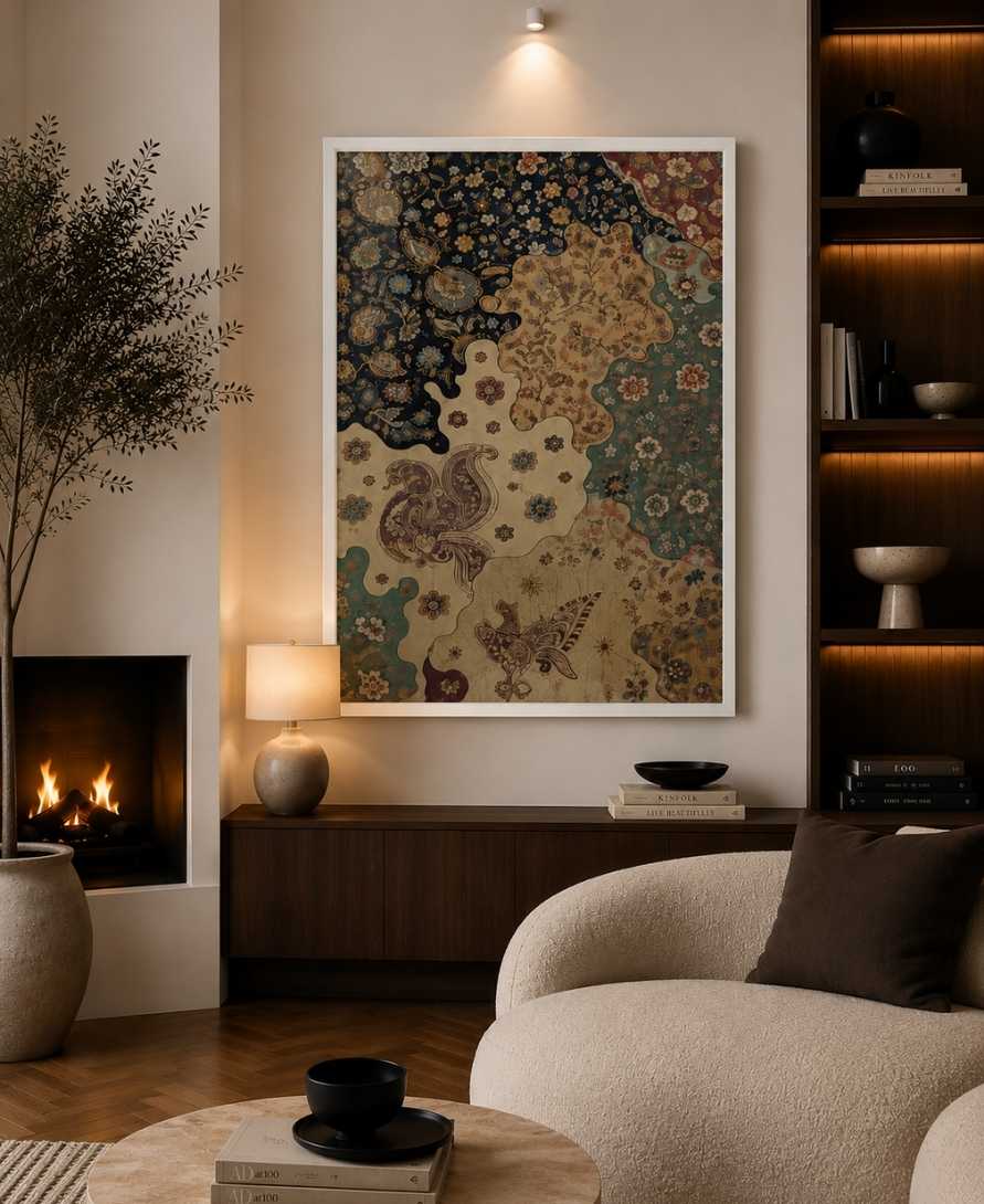 Patchwork paisley & floral textile