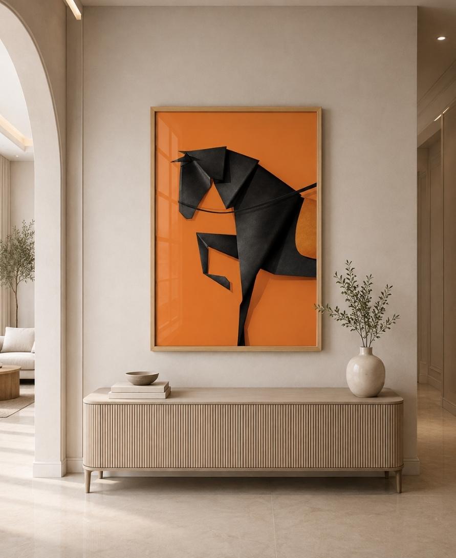 The Black Stallion – Modern Horse Wall Art
