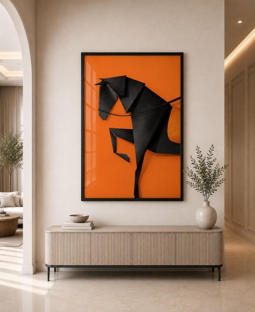 The Black Stallion – Modern Horse Wall Art