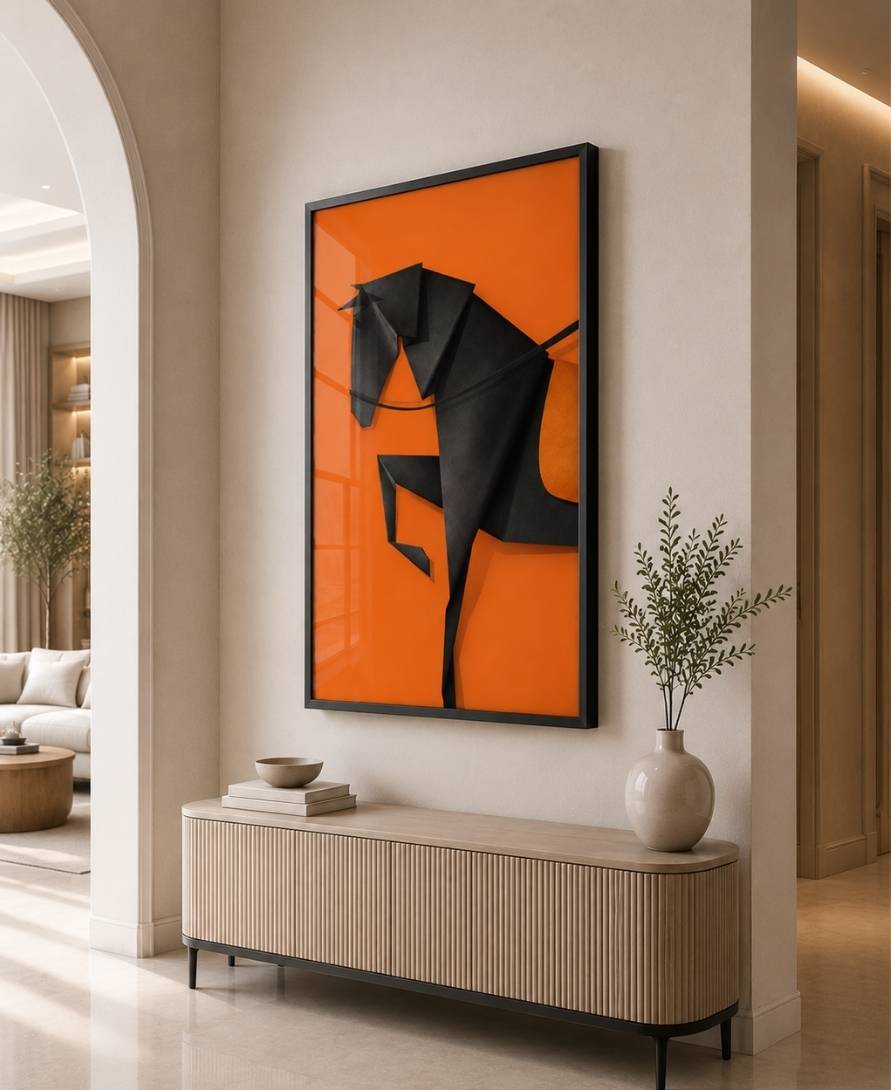 The Black Stallion – Modern Horse Wall Art