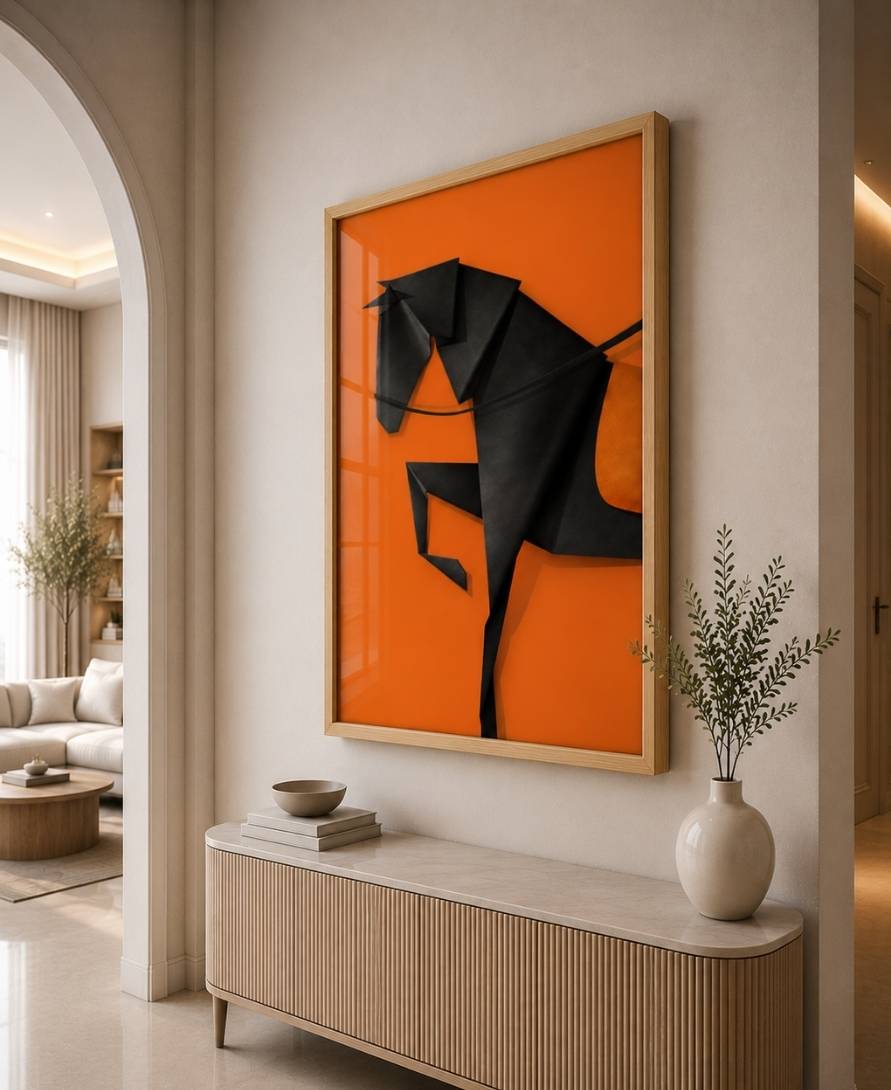 The Black Stallion – Modern Horse Wall Art