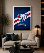 Western Bulldogs AFL Modern Wall Art Print