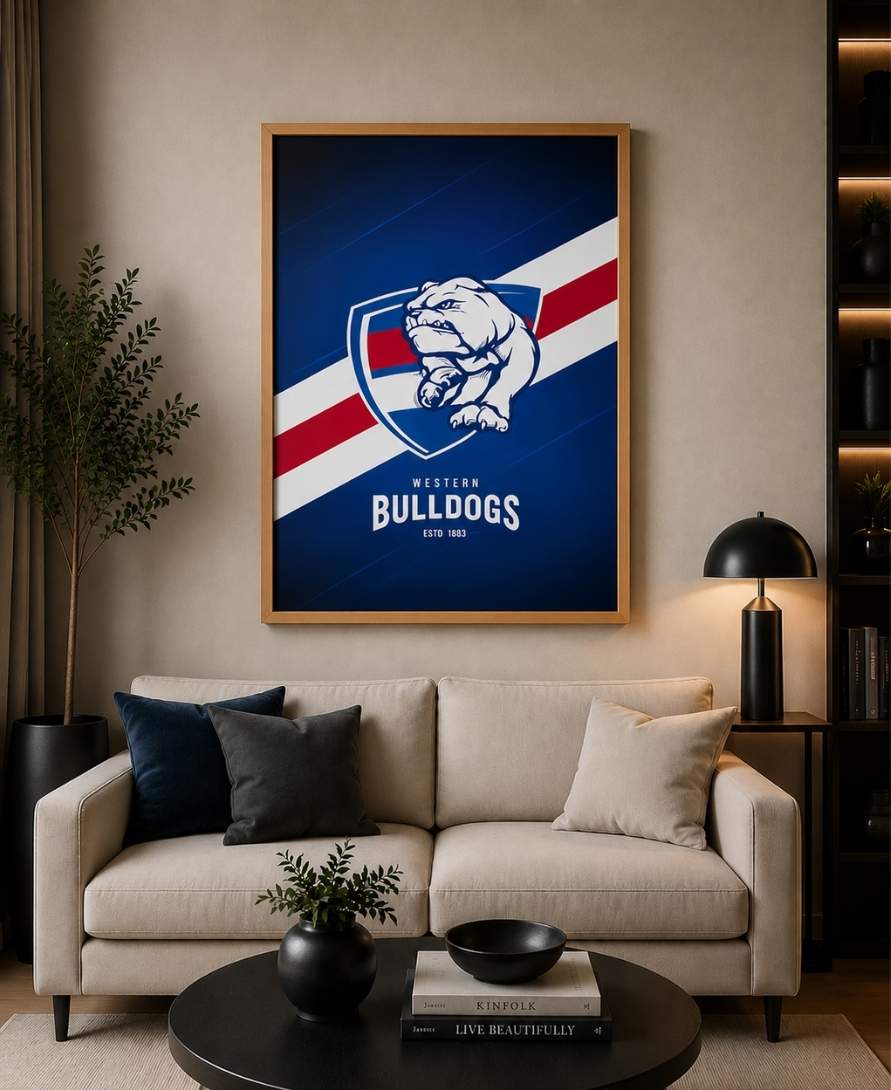 Western Bulldogs AFL Modern Wall Art Print