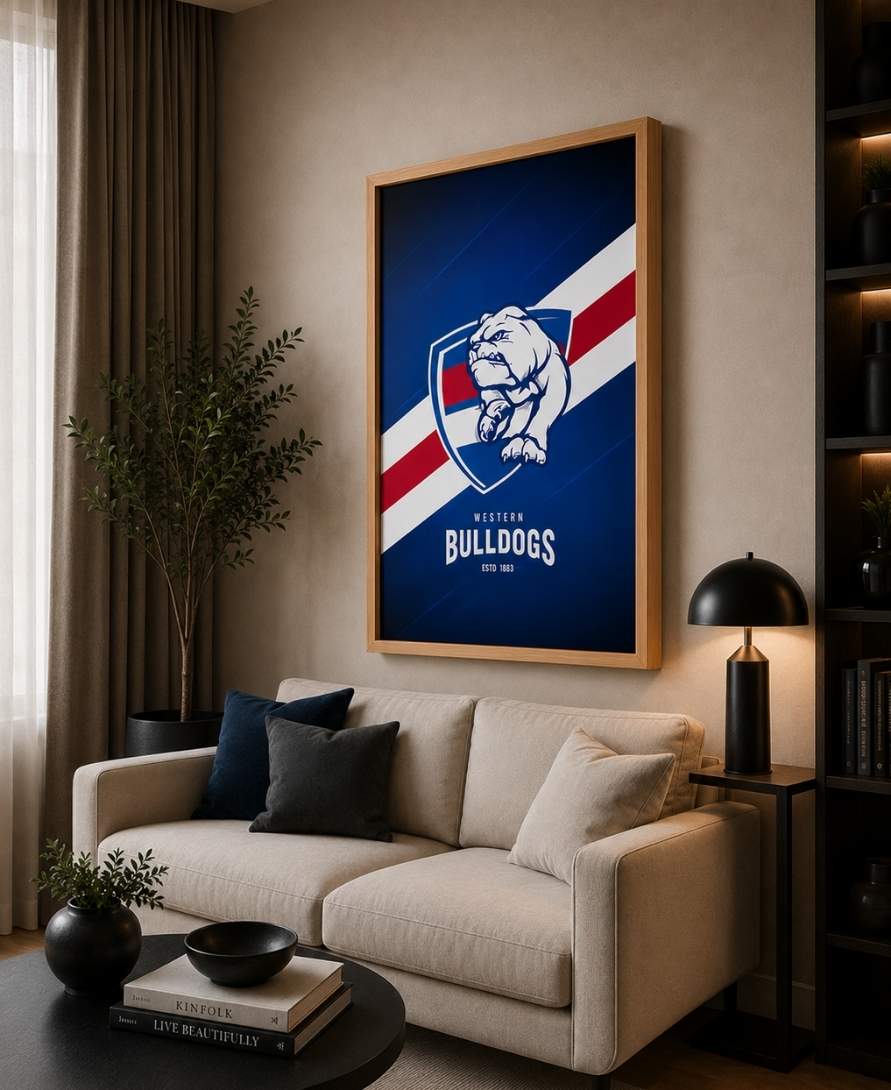Western Bulldogs AFL Modern Wall Art Print
