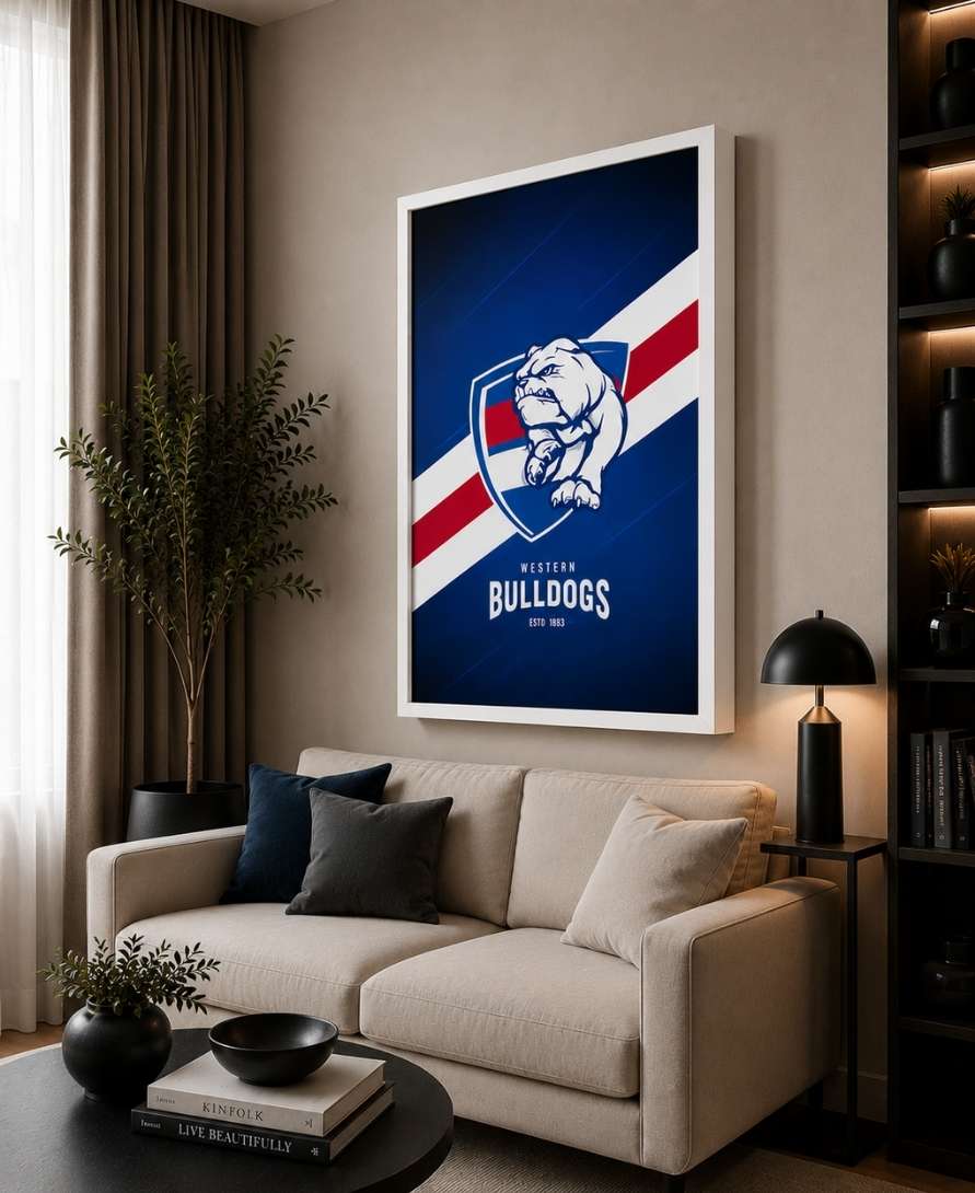 Western Bulldogs AFL Modern Wall Art Print