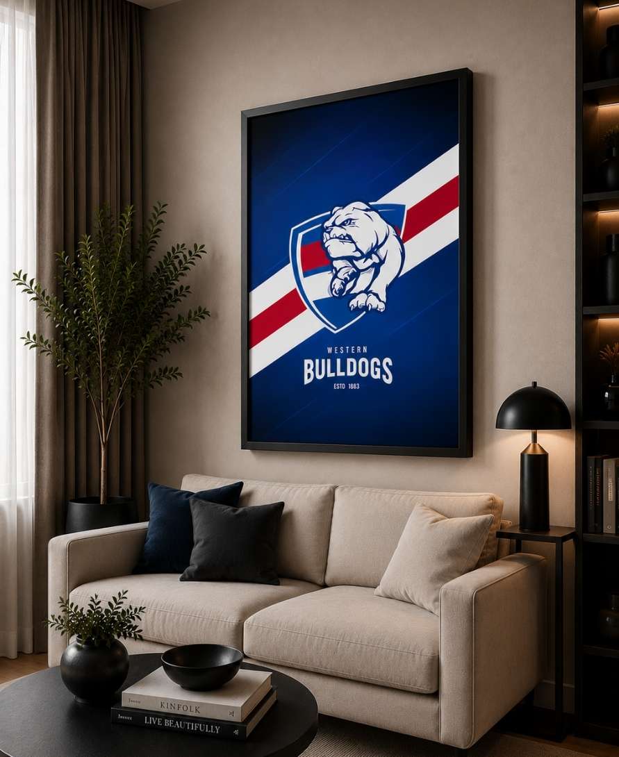 Western Bulldogs AFL Modern Wall Art Print