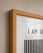 I Am Different Motivational Black & White Art Design
