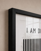 I Am Different Motivational Black & White Art Design