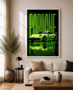 Green Porsche 911 GT3 With Typography