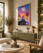GTA VI Vice City Sunset Wall Art