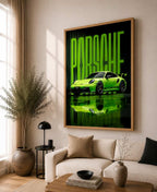 Green Porsche 911 GT3 With Typography