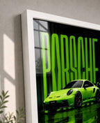Green Porsche 911 GT3 With Typography