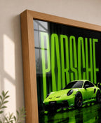 Green Porsche 911 GT3 With Typography