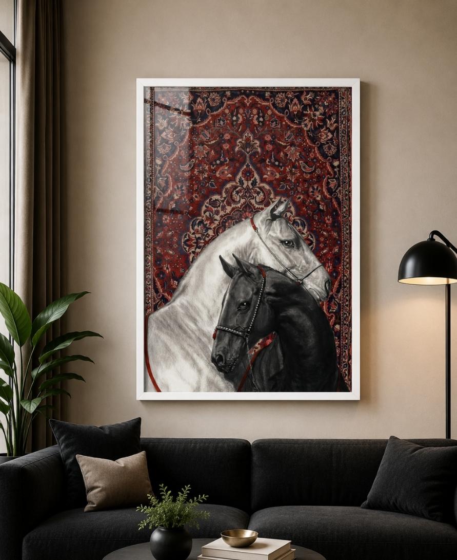 Persian Tapestry Horse Art