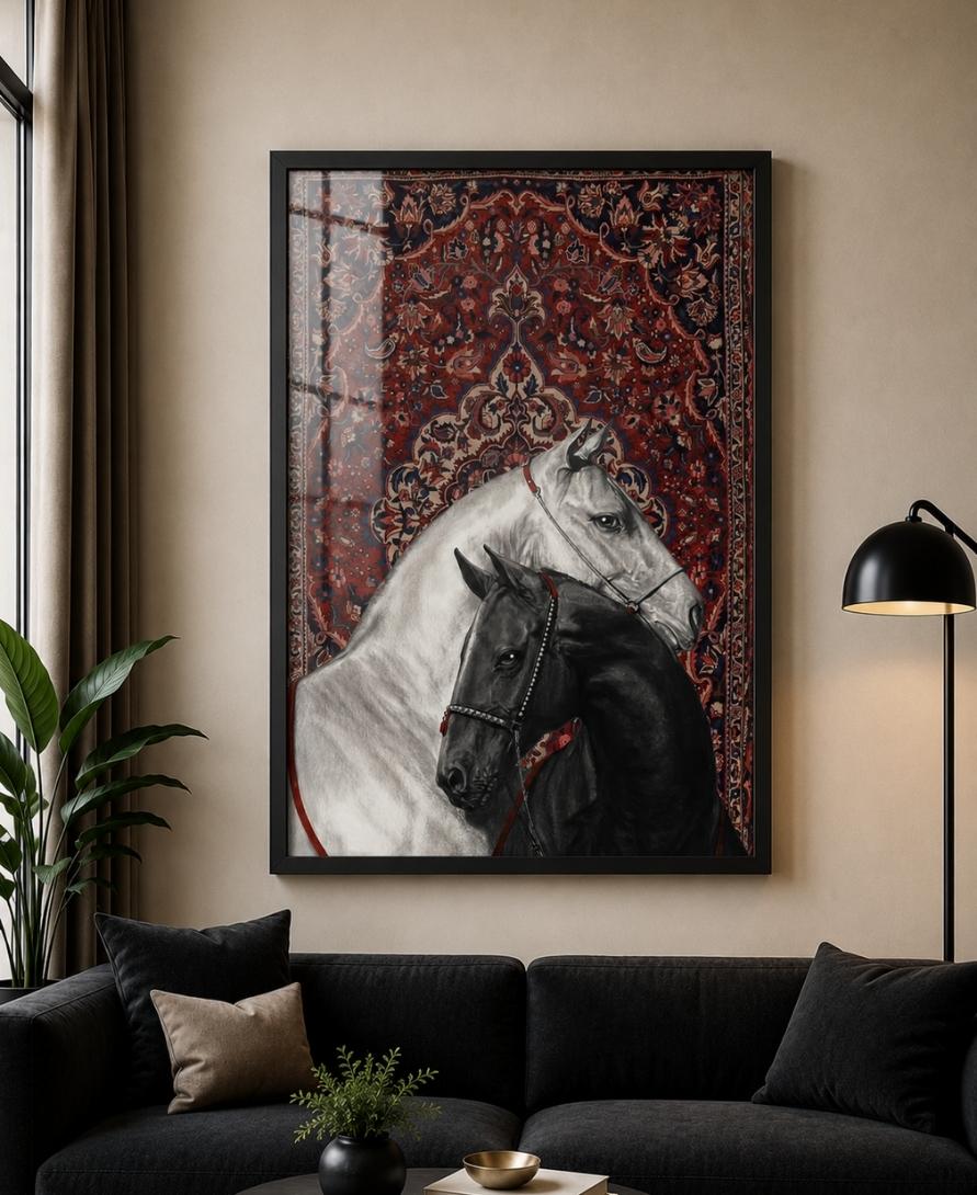 Persian Tapestry Horse Art
