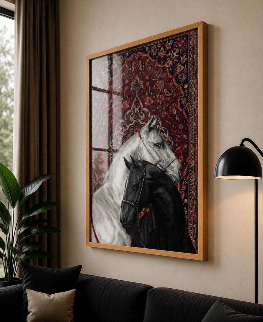 Persian Tapestry Horse Art
