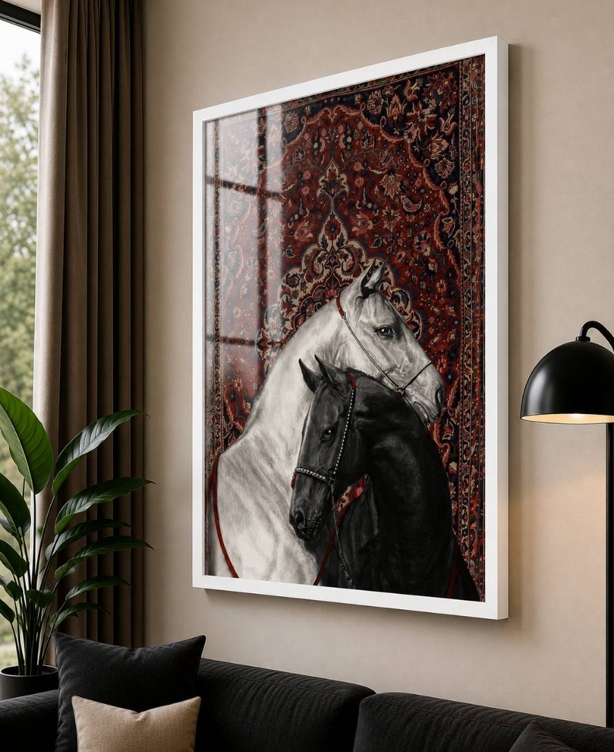 Persian Tapestry Horse Art