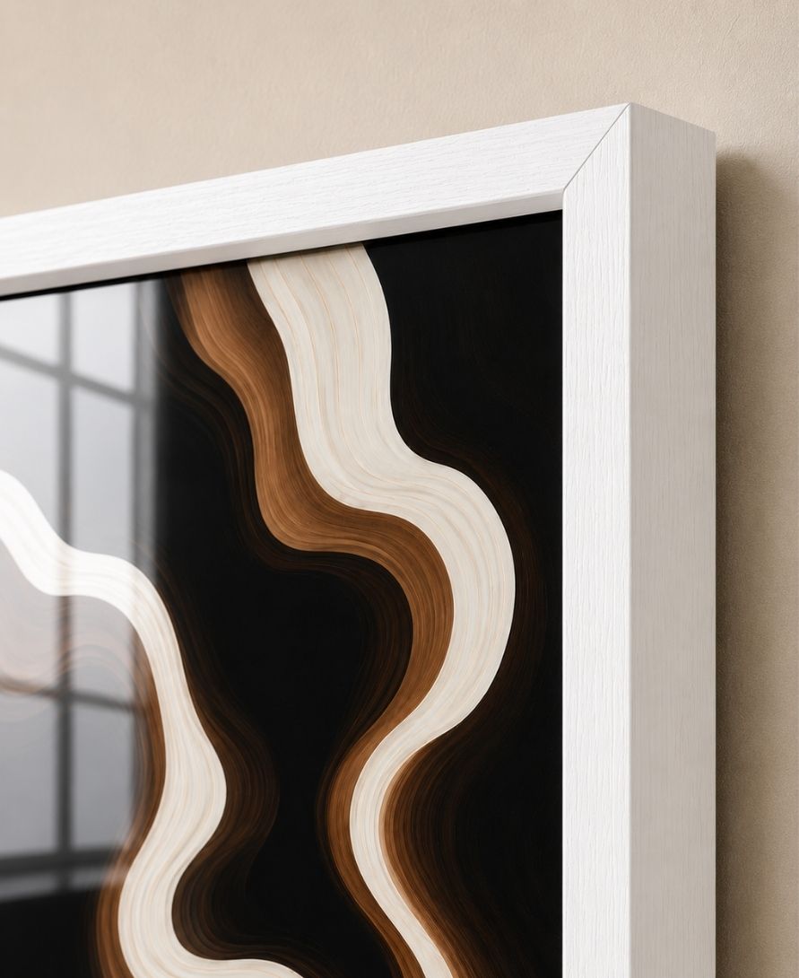Brown & cream wave swirls