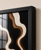 Brown & cream wave swirls