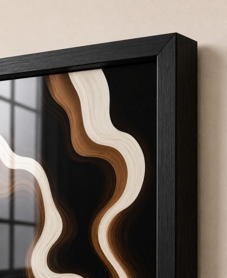 Brown & cream wave swirls