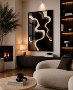 Brown & cream wave swirls