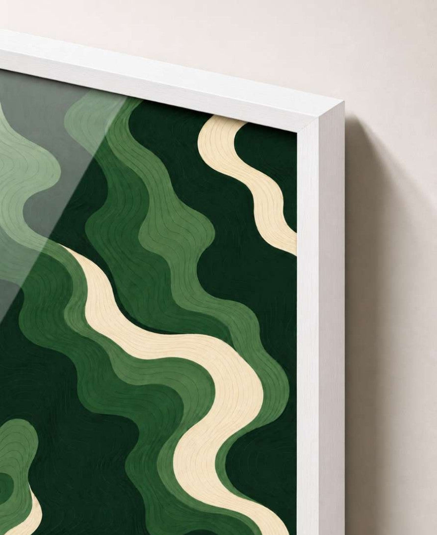 Green wave abstract