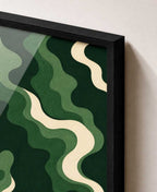 Green wave abstract