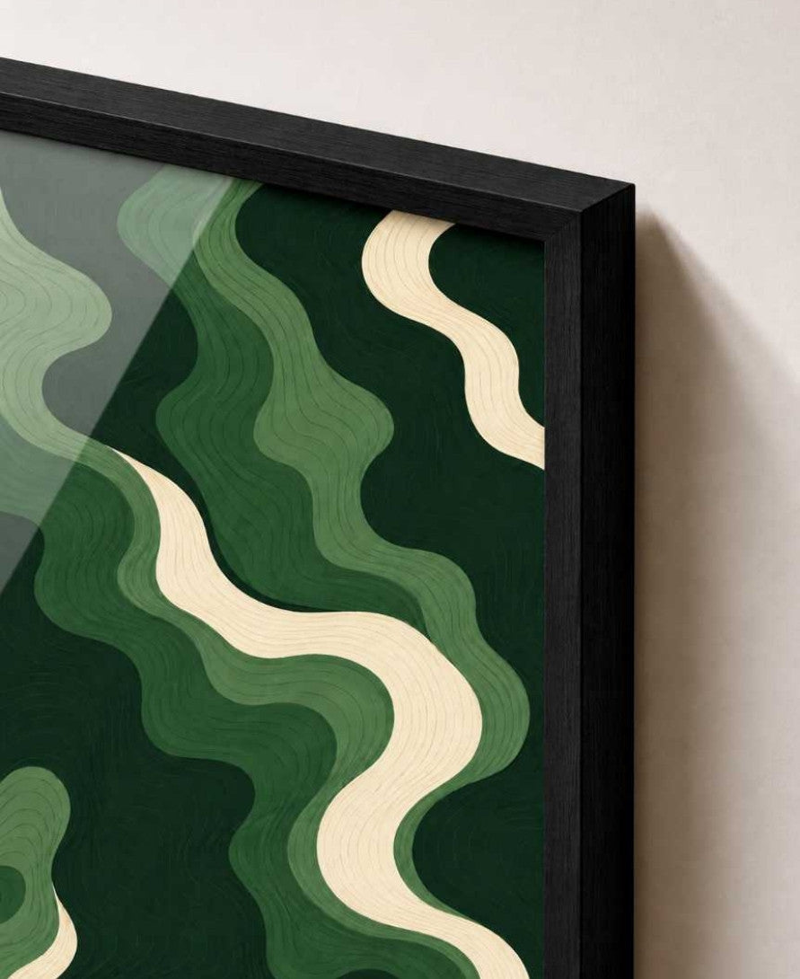Green wave abstract