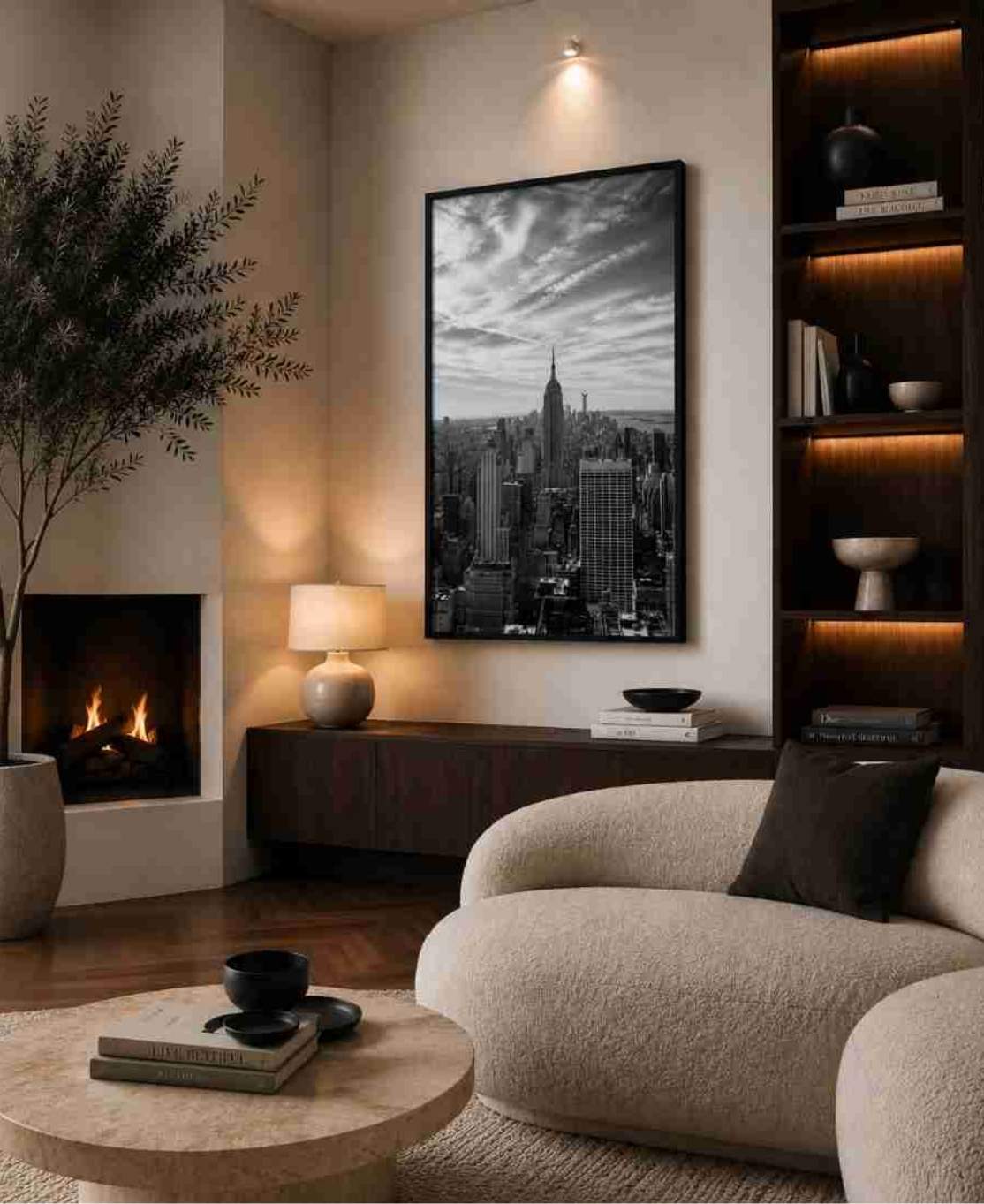 NYC skyline black & white