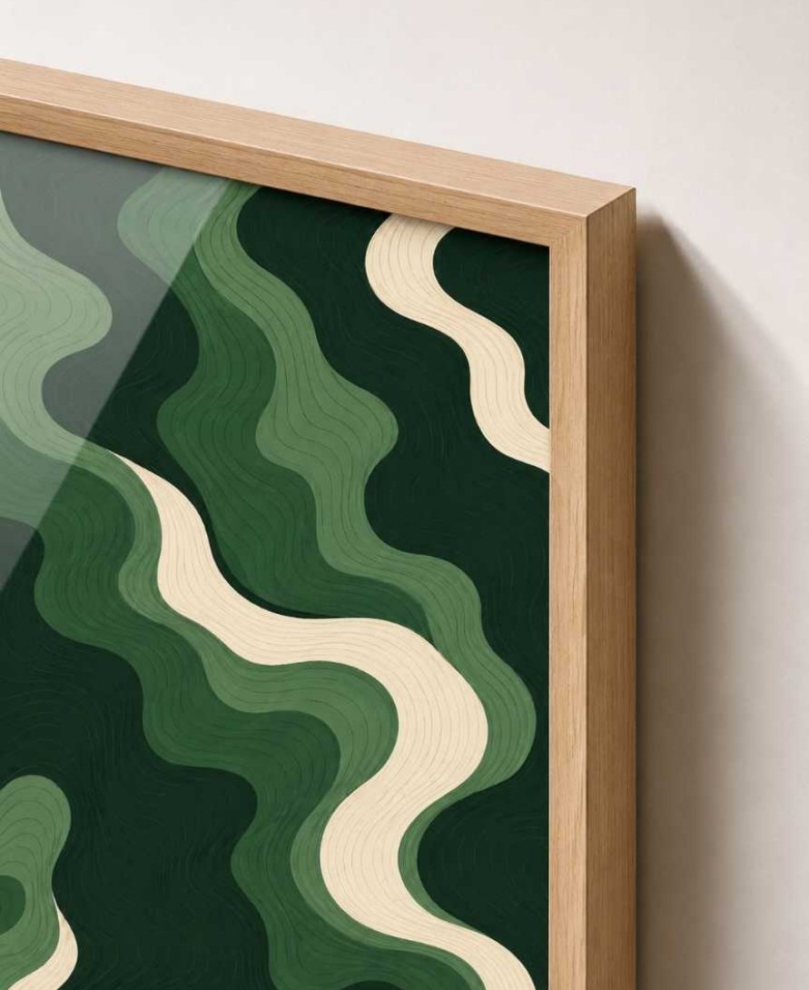 Green wave abstract