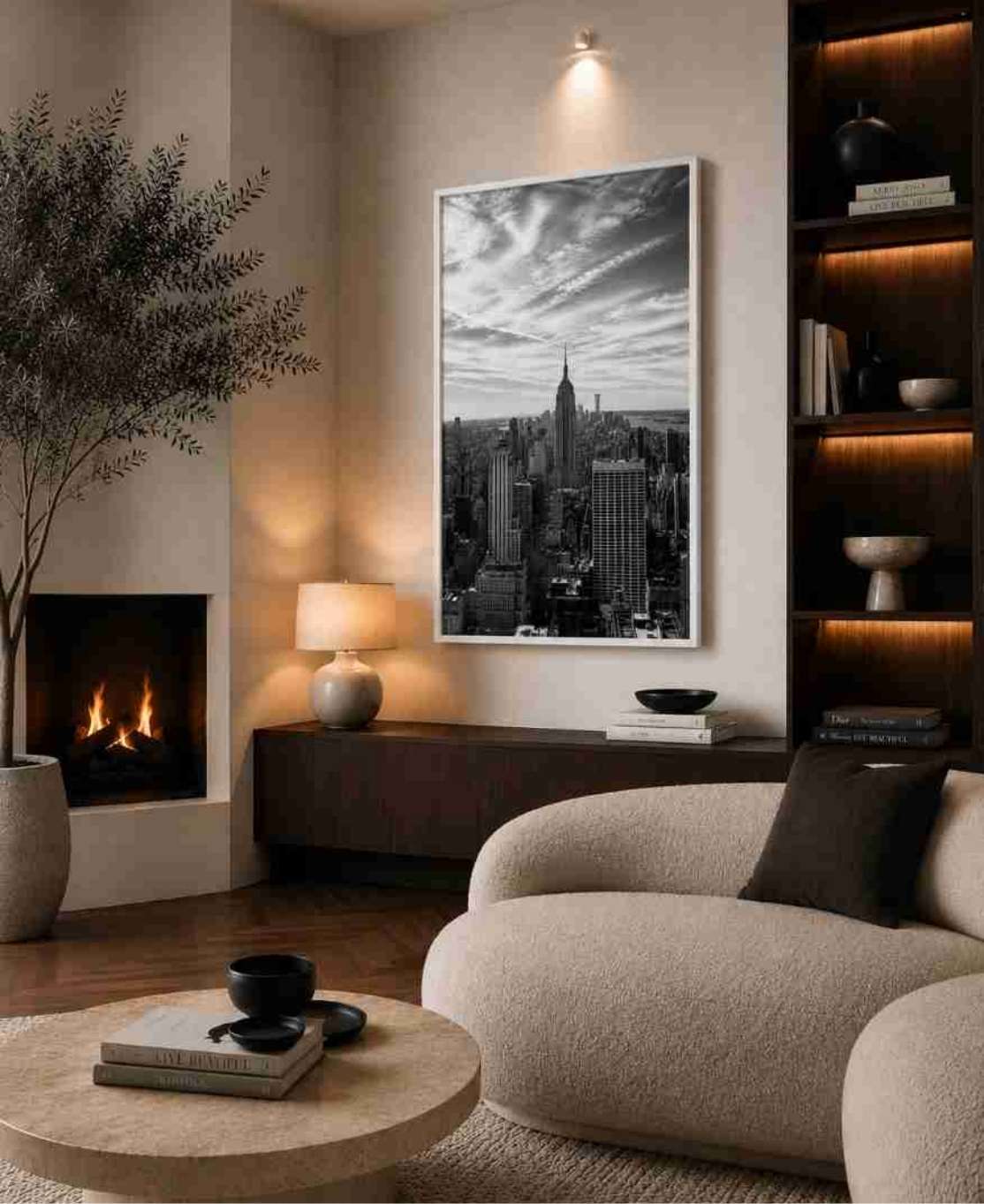 NYC skyline black & white