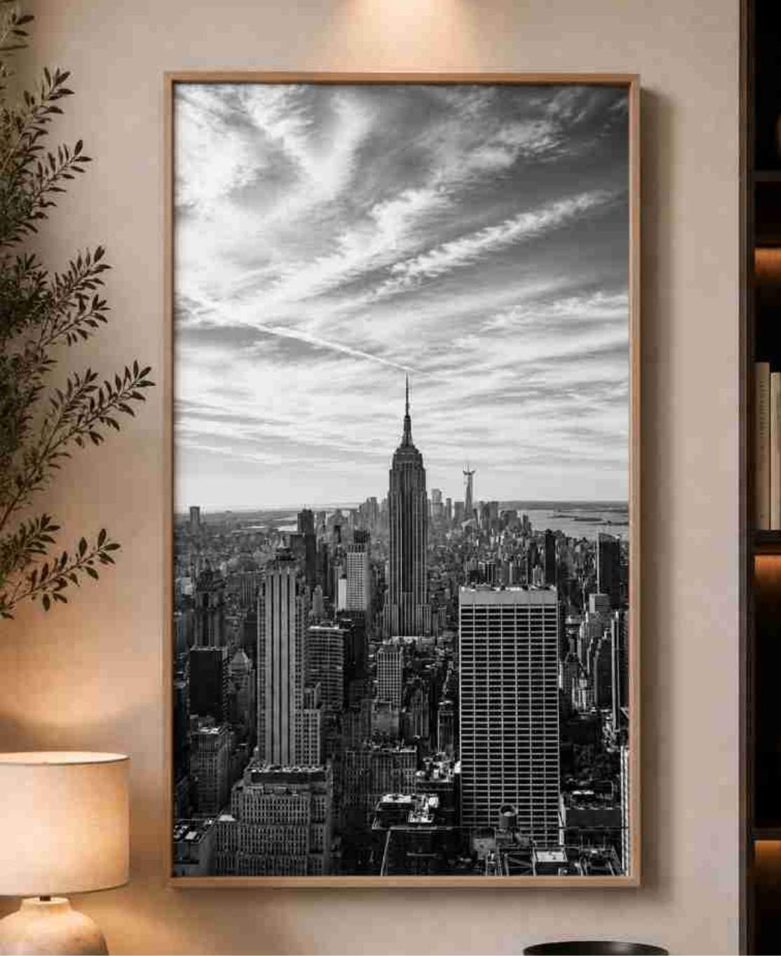 NYC skyline black & white