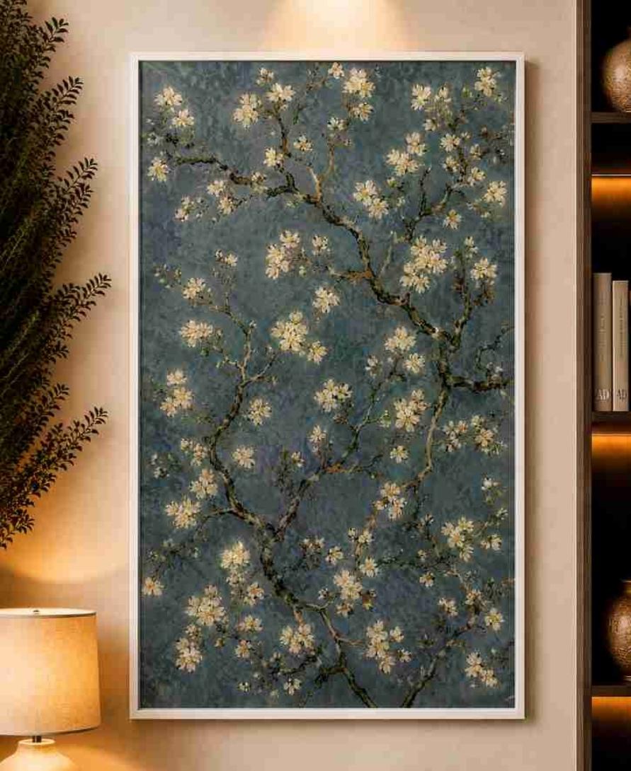 Almond blossom on blue (Van Gogh style)