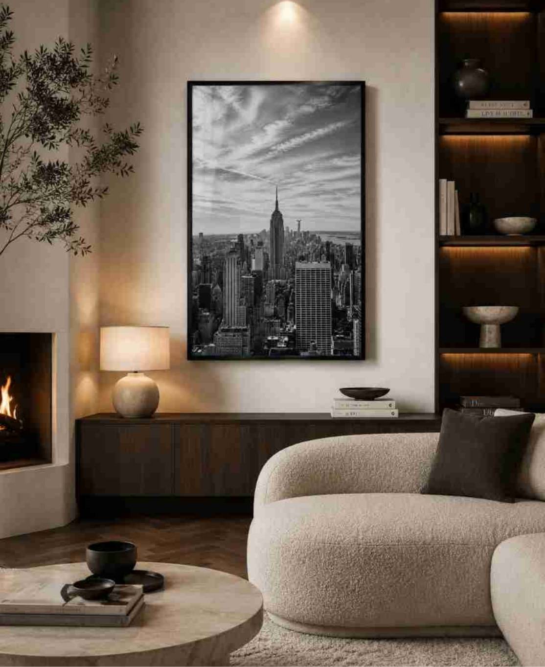 NYC skyline black & white