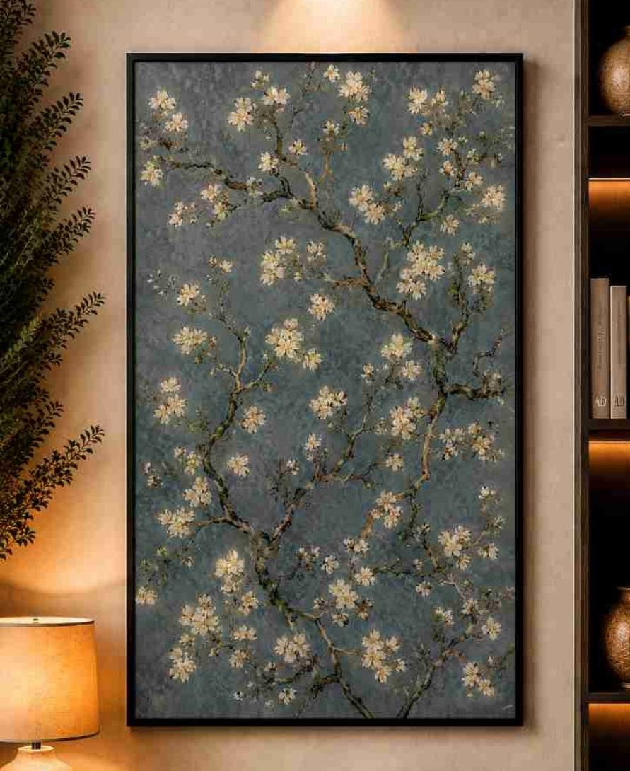 Almond blossom on blue (Van Gogh style)