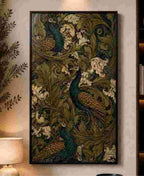 Peacock & acanthus tapestry (green)