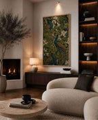 Peacock & acanthus tapestry (green)
