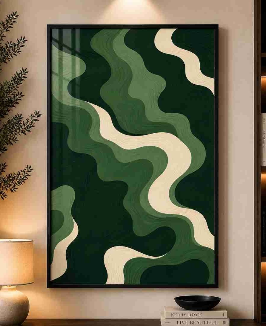 Green wave abstract