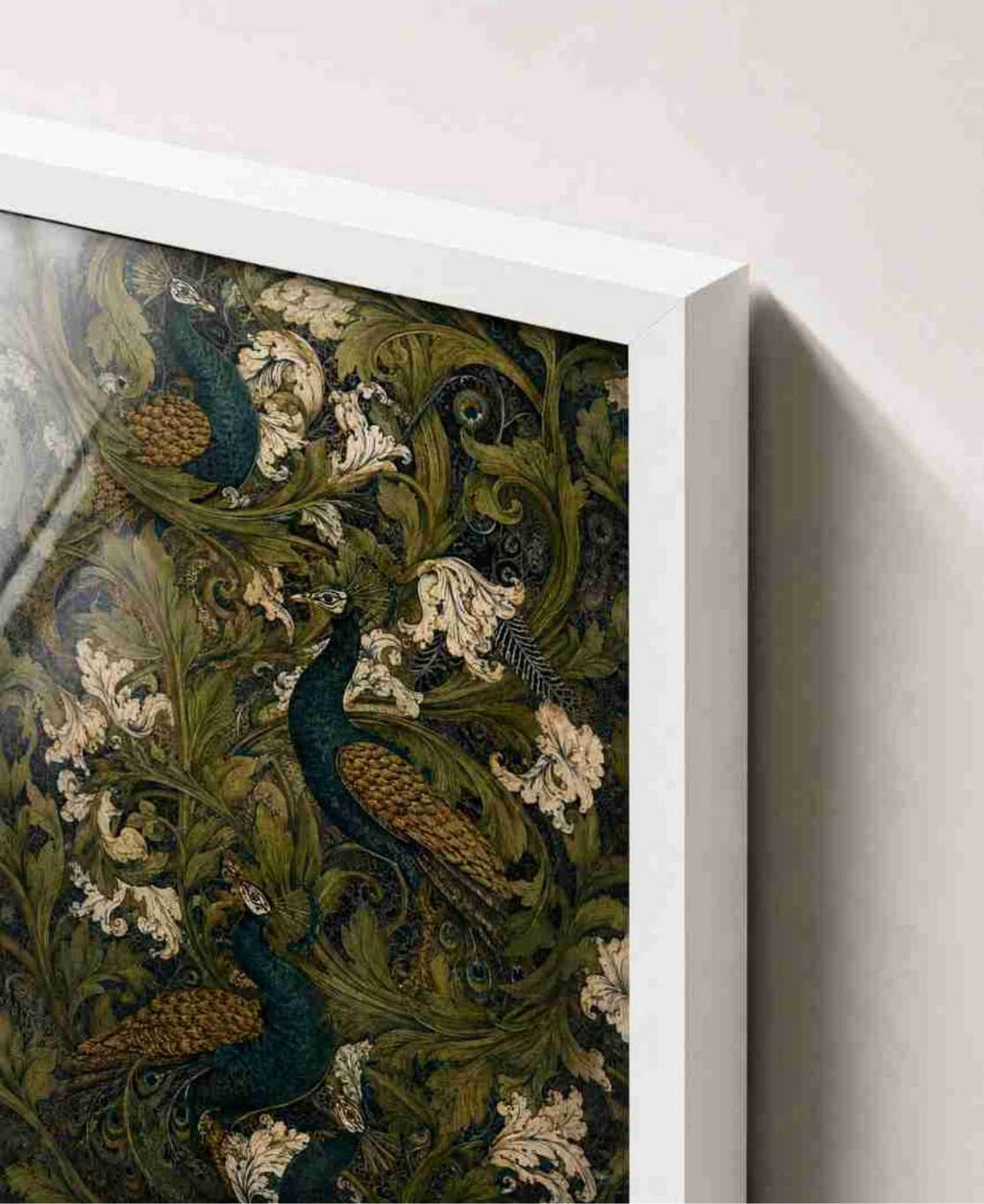 Peacock & acanthus tapestry (green)