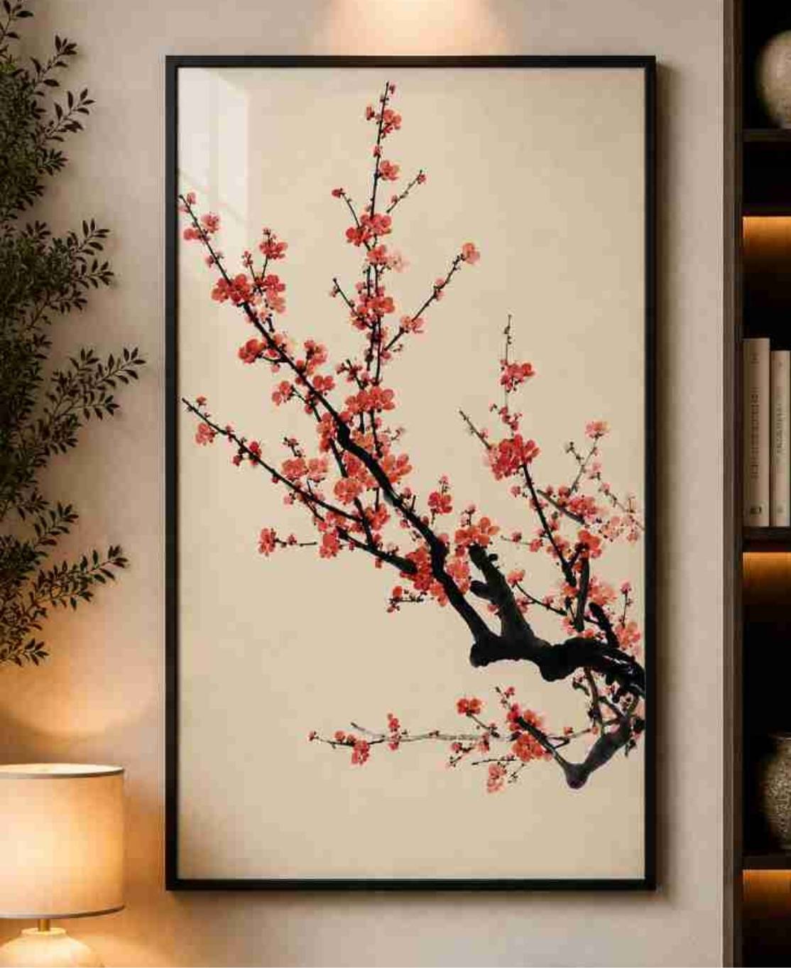 Ink-wash plum blossoms