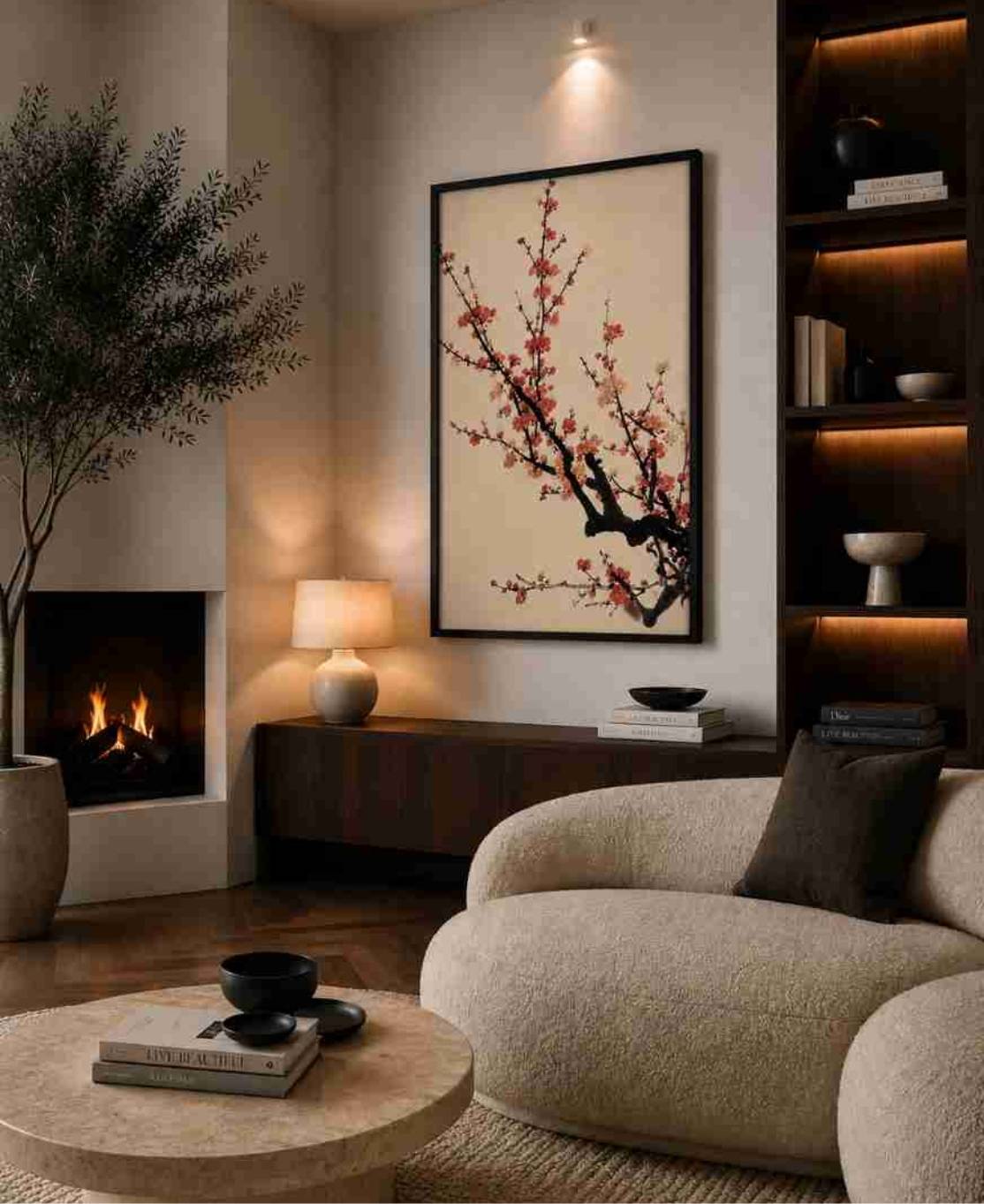 Ink-wash plum blossoms