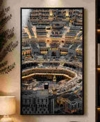 Mecca aerial night view of Kaaba