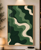 Green wave abstract