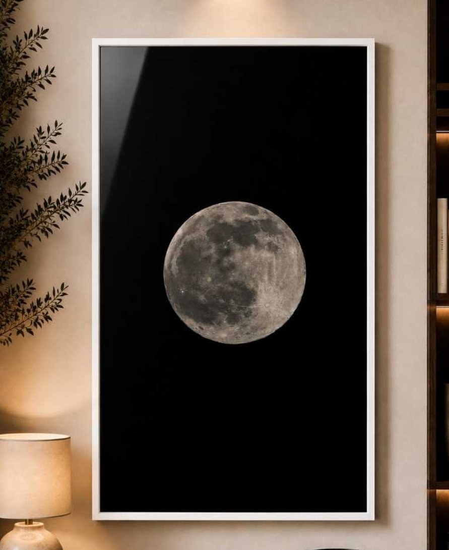 Full moon on black — "Lone Light