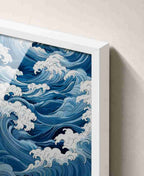Japanese-style ocean waves (blue/white)